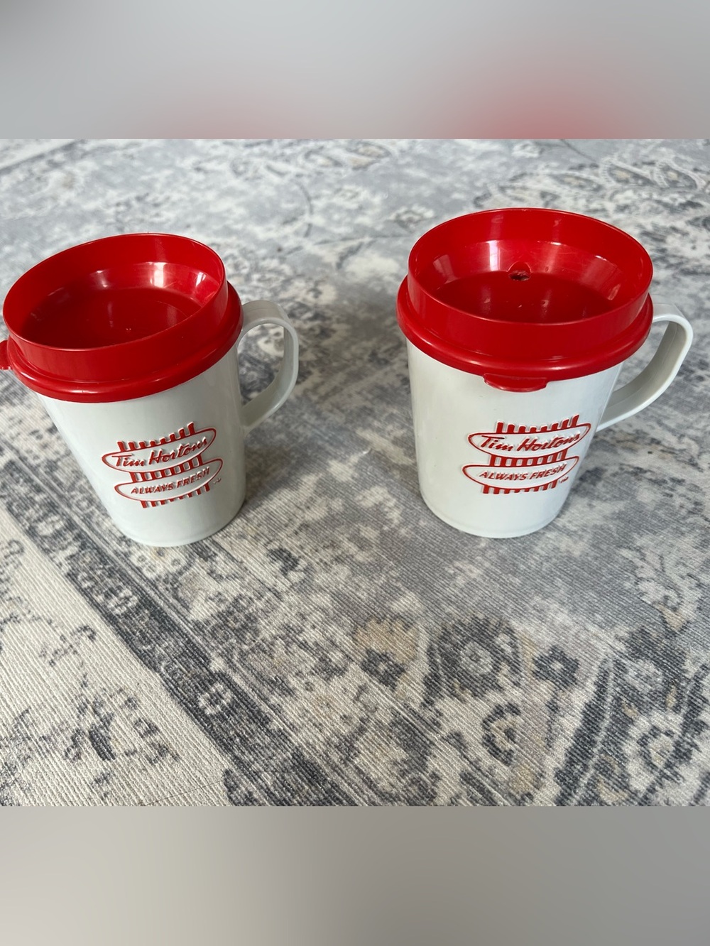 Vintage Tim Horton travel mugs - Set of 2